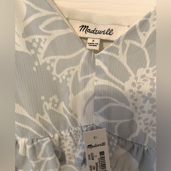 Madewell Summer Dress - Light Blue & White, New - Picture 4 of 7